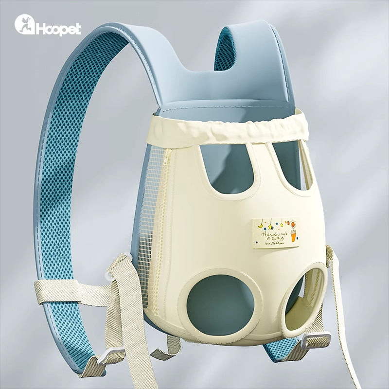 Breathable Pet Carrier Backpack With Adjustable Chest Harness