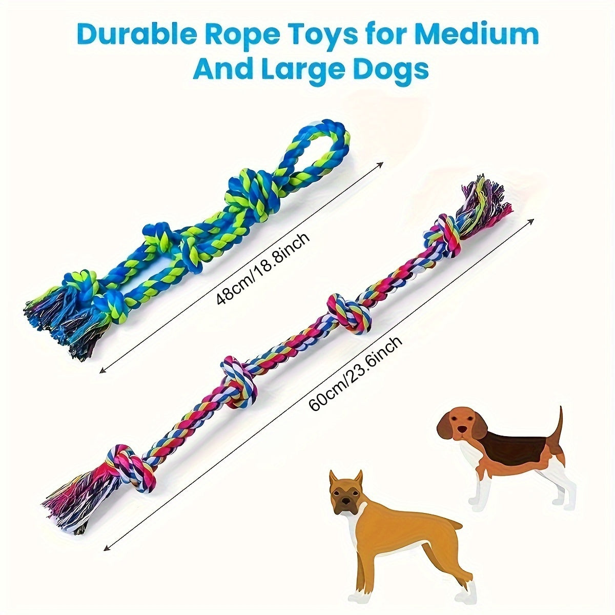 Tough Dog Rope Toy For Chewing Tugging Play