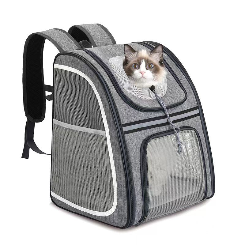 Large Ventilated Pet Backpack Carrier For Outdoor Travel