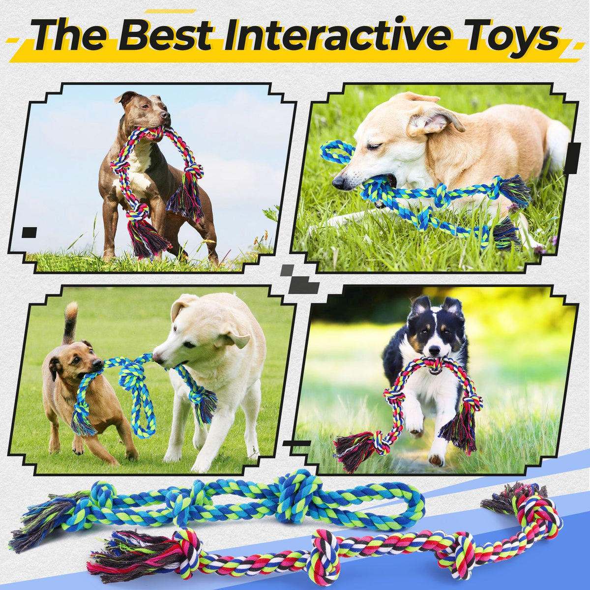 Tough Dog Rope Toy For Chewing Tugging Play