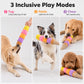 Rainbow Ice Cream Plush Squeaky Tug Dog Toy
