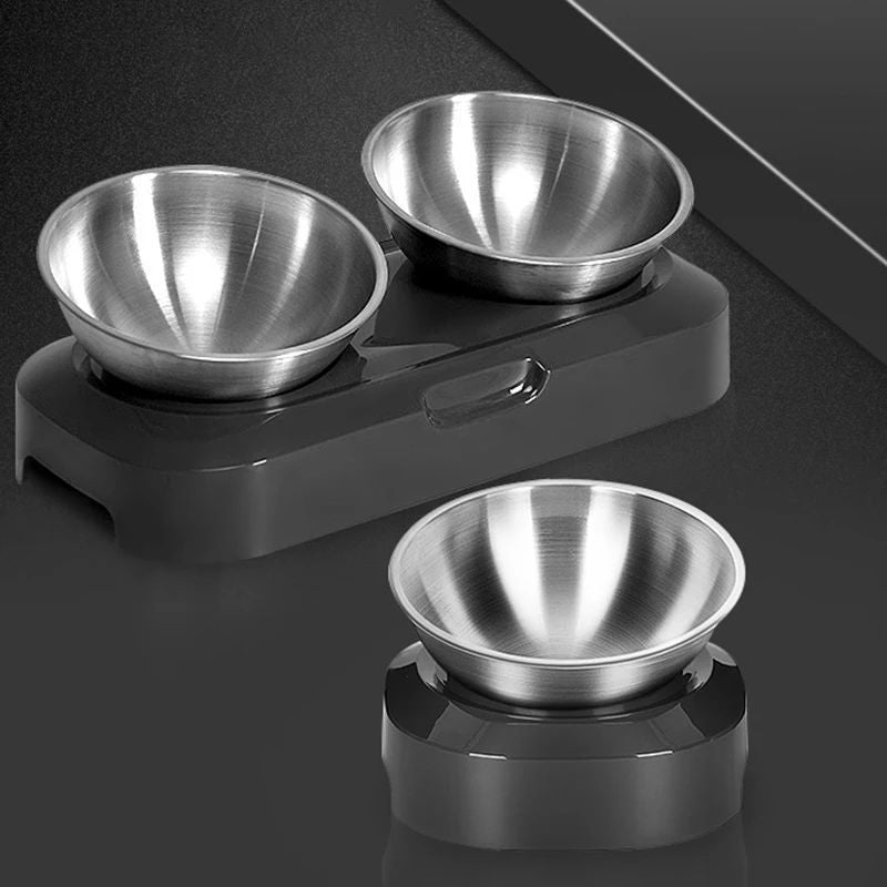 Stainless Steel Cat Dog Bowls With Elevated Stand