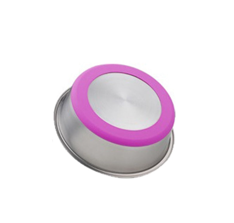 Silicone Stainless Steel Pet Bowl For Cats Dogs