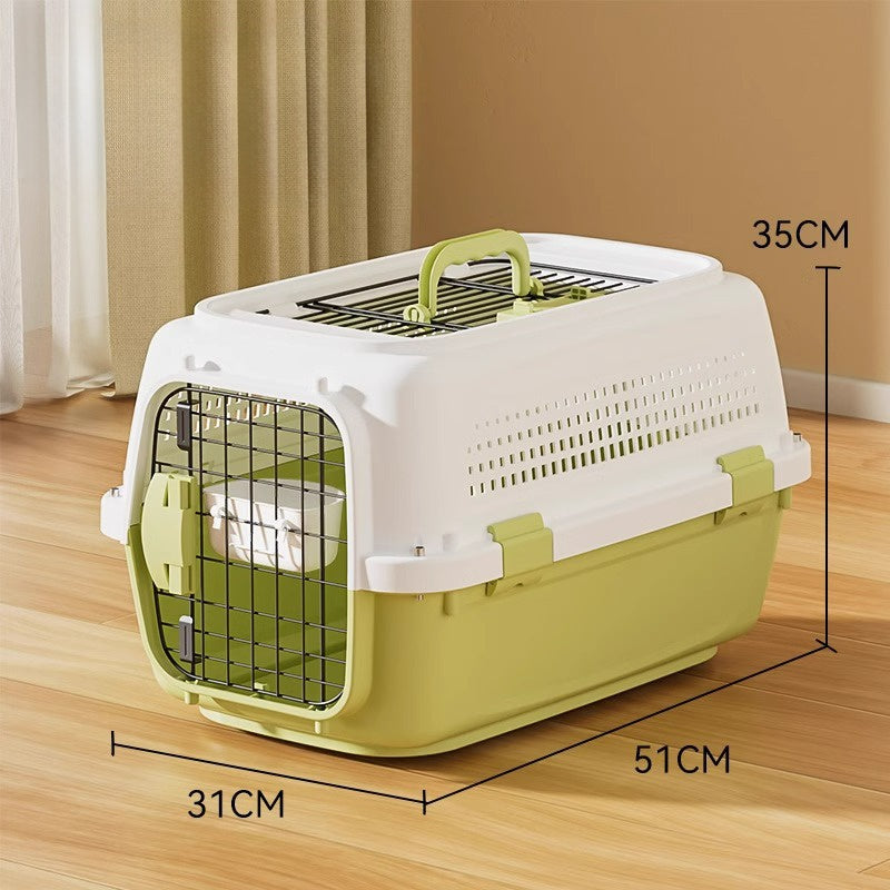 Airline Approved Pet Carrier With Secure Wire Doors