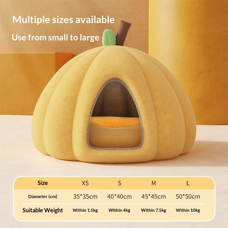 Winter Warm Enclosed Cozy Cat Bed For Indoor