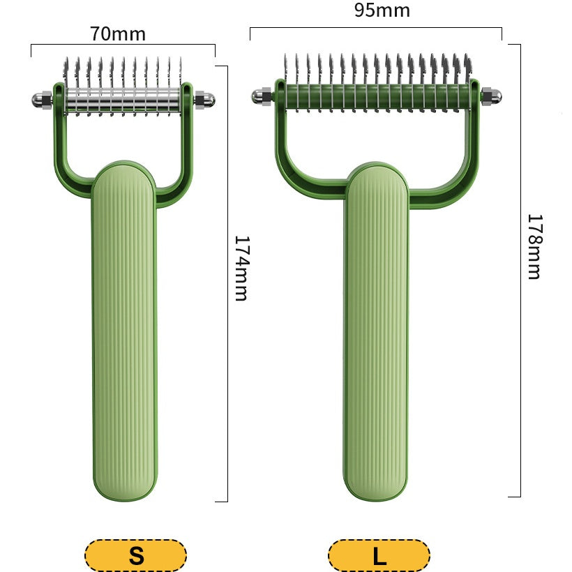 Double Sided Dematting Comb For Thick Coat Pets