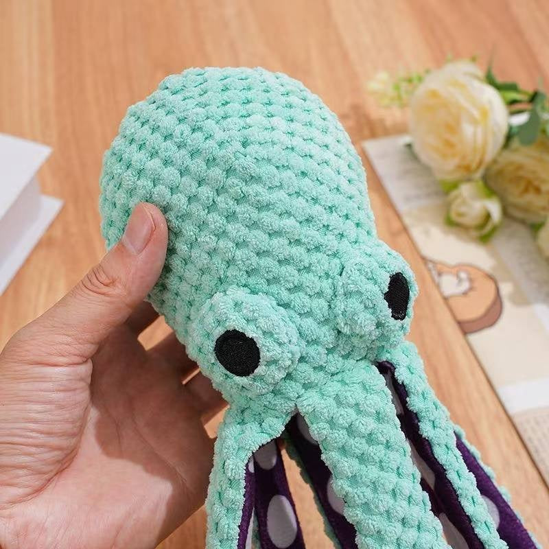 Six Legged Octopus Plush Squeaky Toy For Pets