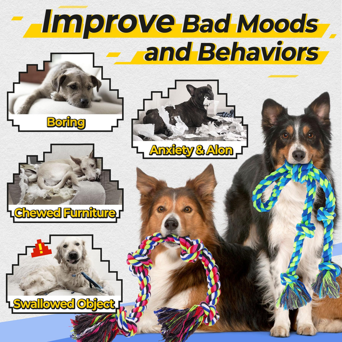 Tough Dog Rope Toy For Chewing Tugging Play